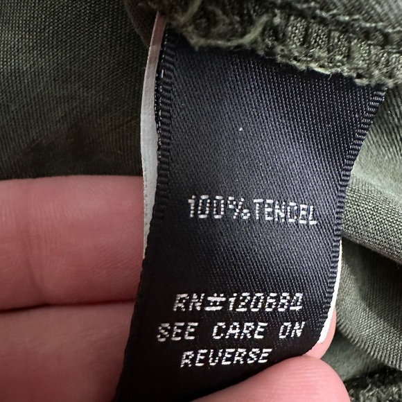 Torrid Shirt Zip Up Blouse Army Green Casual Military Plus Size 1X - Picture 5 of 6